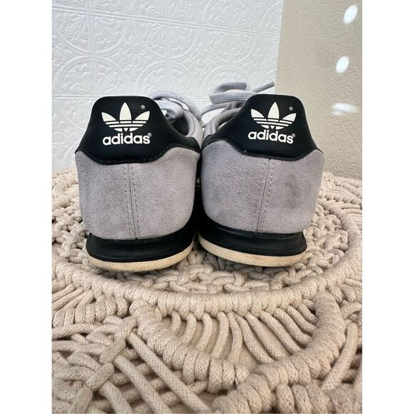 Adidas Gray Suede and Black Classic Stripe GUAM Edition Sneakers Size 6 - Picture 3 of 7
